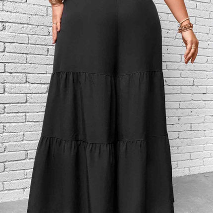 Plus Size Tiered Wide Leg Pants