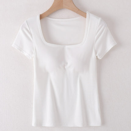 Square Neck Short Sleeve T-Shirt