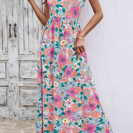 Round Neck Sleeveless Maxi Dress with Pockets