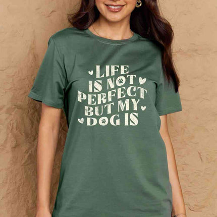 Simply Love Full Size Dog Slogan Graphic Cotton T-Shirt
