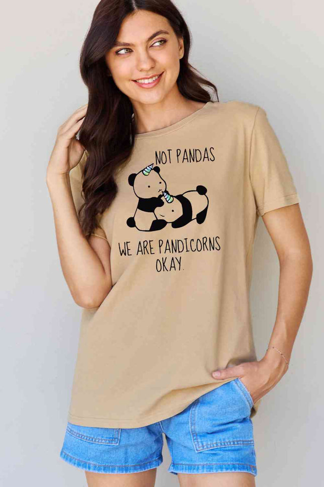 Simply Love Full Size  Pandicorn Graphic Cotton T-Shirt