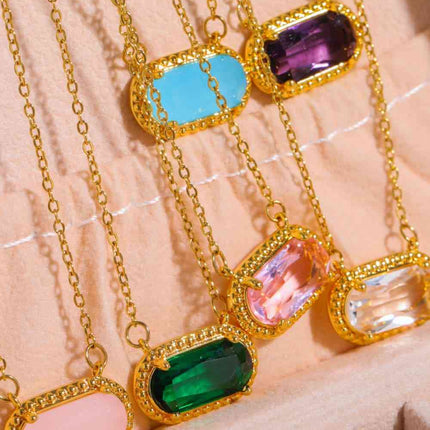 Copper 14K Gold-Plated Pendant Necklace