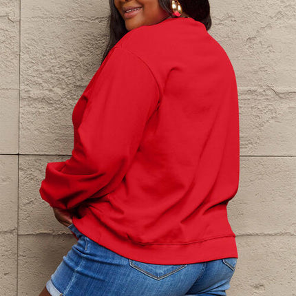 Simply Love Full Size LEFTOVERS ARE FOR QUITTERS Graphic Sweatshirt