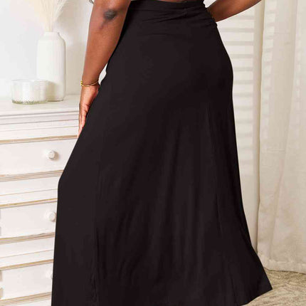 Double Take Full Size Soft Rayon Drawstring Waist Maxi Skirt Rayon - Vickie Lynn's