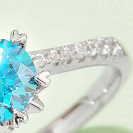 1 Carat Moissanite 925 Sterling Silver Ring
