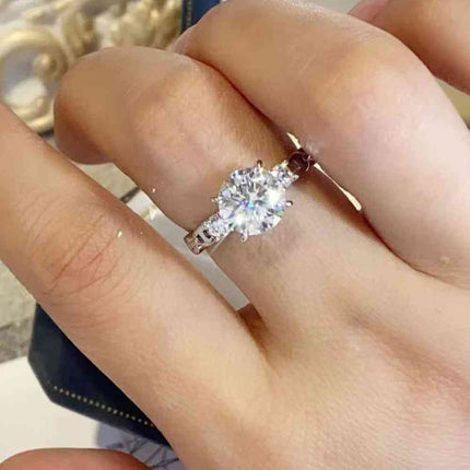 2 Carat Moissanite 925 Sterling Silver Ring