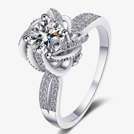 1 Carat Moissanite 925 Sterling Silver Ring