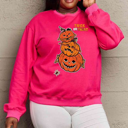 Simply Love Full Size TRICK OR TREAT Graphic Sweatshirt