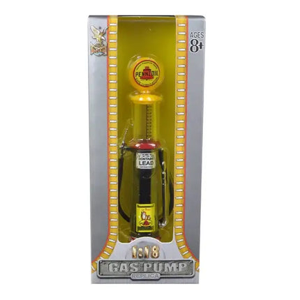 Pennzoil Gasoline Vintage Gas Pump Cylinder 1/18 Diecast Replica by Road Signature