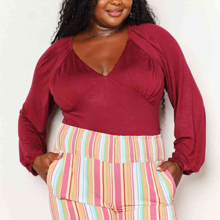 Culture Code  Full Size V-Neck Bodysuit