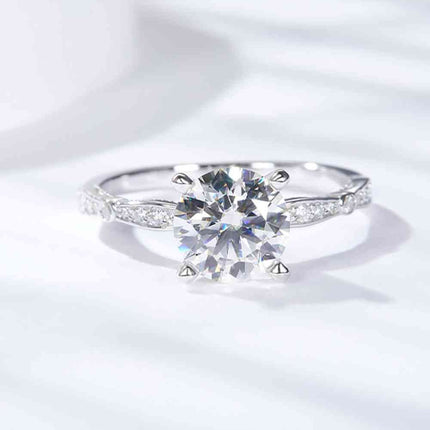 1.5 Carat Moissanite Side Stone Ring