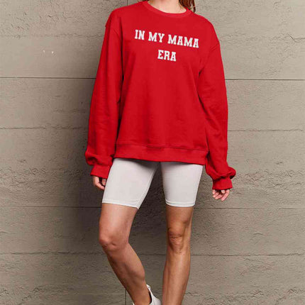 Simply Love Full Size IN MY MAMA EAR Graphic Sweatshirt