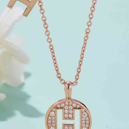 Moissanite A to J Pendant Necklace