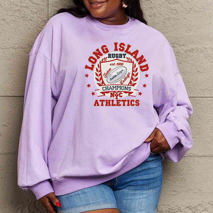 Simply Love Full Size Graphic Dropped Shoulder Sweatshirt