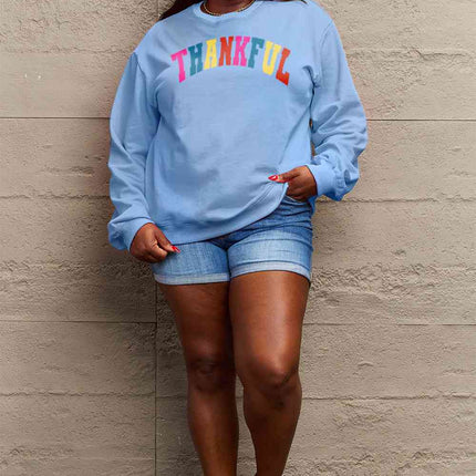 Simply Love Full Size THANKFUL Graphic Sweatshirt