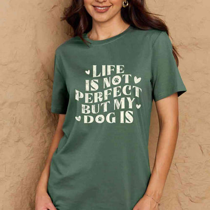 Simply Love Full Size Dog Slogan Graphic Cotton T-Shirt