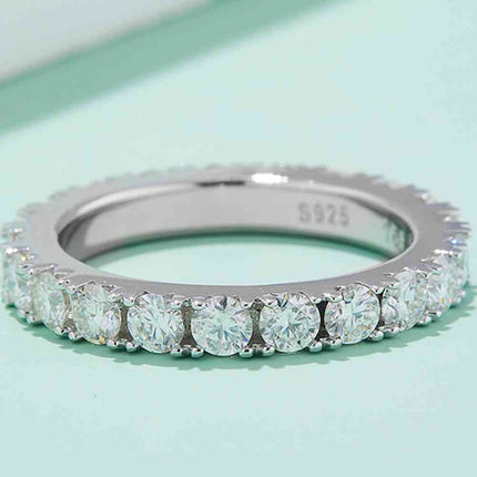 2.3 Carat Moissanite 925 Sterling Silver Eternity Ring