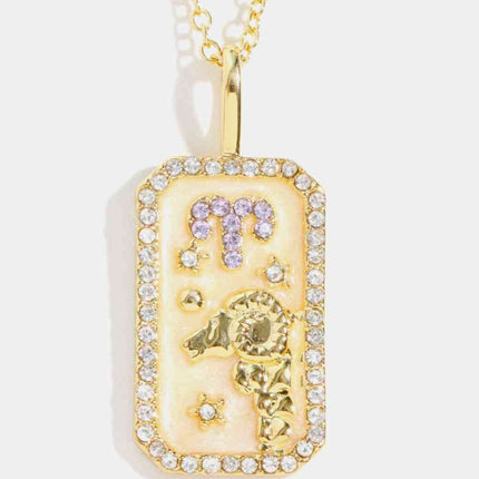 Rhinestone Constellation Pendant Copper Necklace