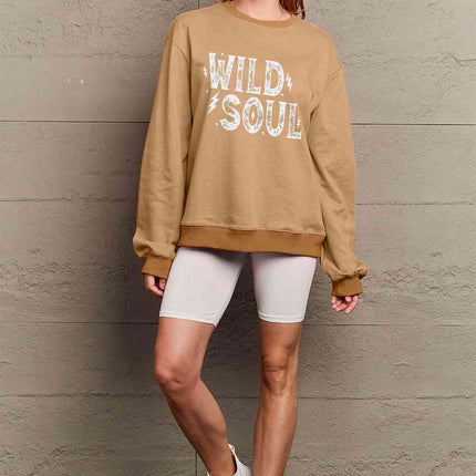 Simply Love Full Size WILD SOUL Graphic Sweatshirt