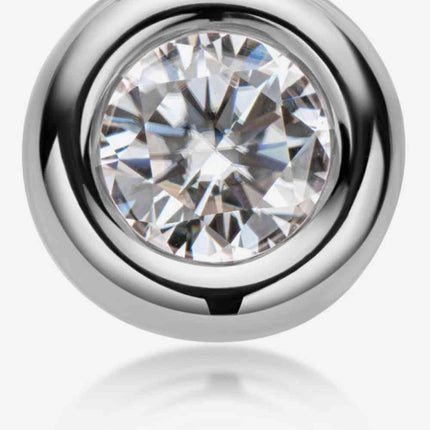 Adored 1 Carat Moissanite Pendant 925 Sterling Silver Necklace