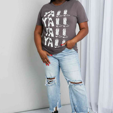 mineB Full Size Y'ALL Cowboy Boots Graphic Tee