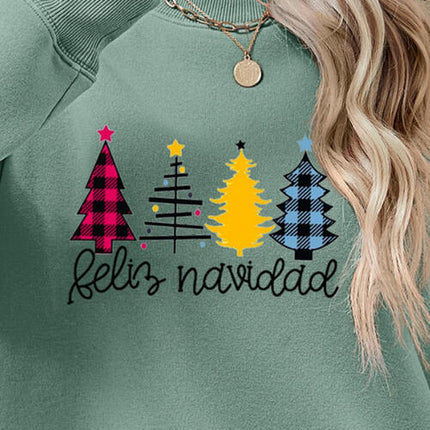 Round Neck Graphic Long Sleeve Sweatshirt