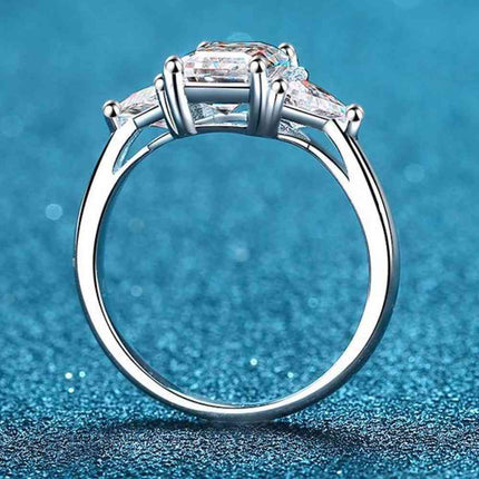3 Carat Moissanite 925 Sterling Silver Rhodium-Plated Ring