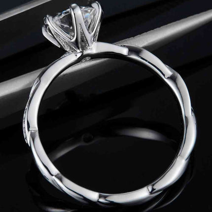 1 Carat Moissanite 925 Sterling Silver Ring
