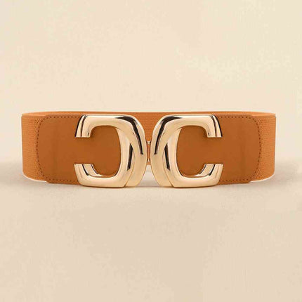 Zinc Alloy Buckle Elastic Wide Belt