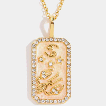 Rhinestone Constellation Pendant Copper Necklace