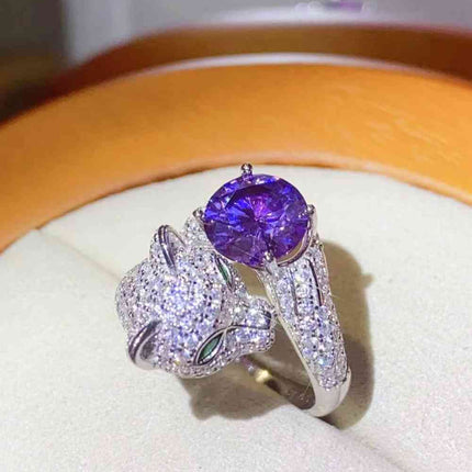 2 Carat Moissanite Adjustable Animal Bypass Ring - Vickie Lynn's
