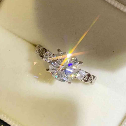 2 Carat Moissanite 925 Sterling Silver Ring