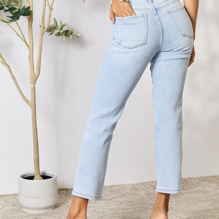 BAYEAS Full Size High Waist Straight Jeans