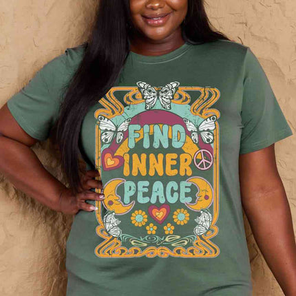 Simply Love Full Size FIND INNER PEACE Graphic Cotton T-Shirt