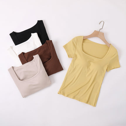 Square Neck Short Sleeve T-Shirt