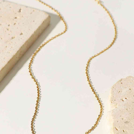 Rhinestone Pendant Gold-Plated Necklace