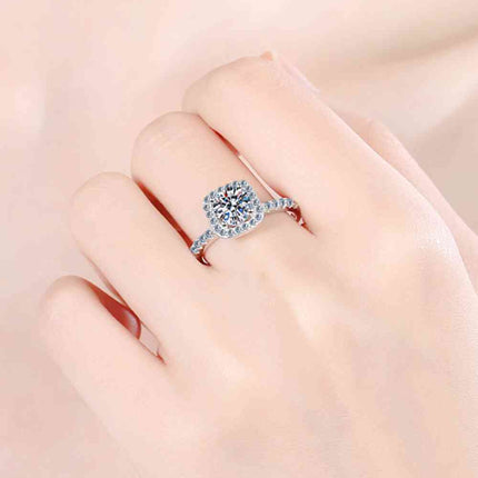 Square Moissanite Ring