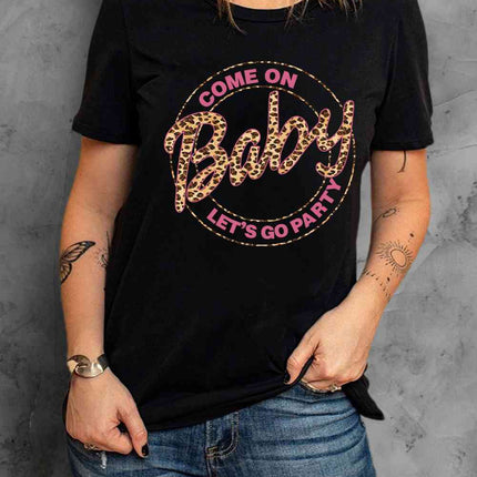 Graphic Short Sleeve Round Neck T-Shirt