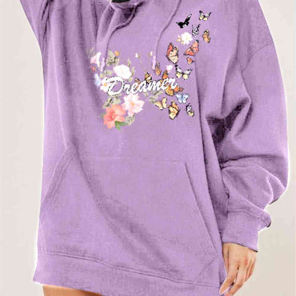 Simply Love Simply Love Full Size Dropped Shoulder DREAMER Graphic Hoodie