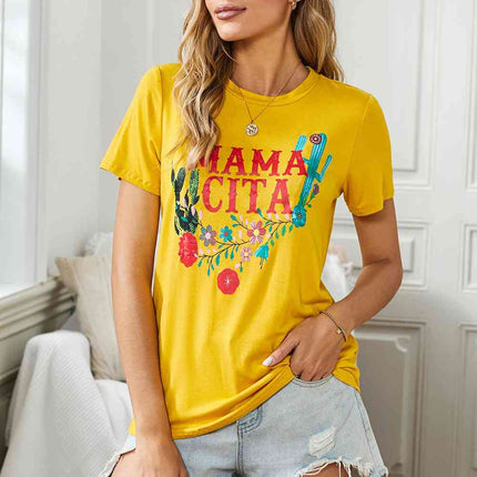 MAMACITA Graphic Round Neck Tee