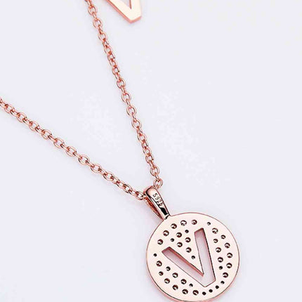 Moissanite U to Z Pendant Necklace