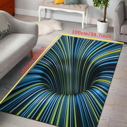 1pc Abstract Geometric Optical Anti-slip Decor Rug
