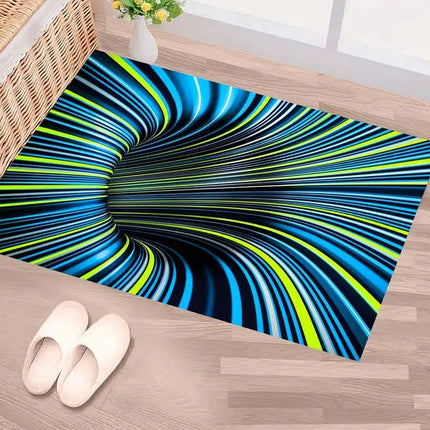 1pc Abstract Geometric Optical Anti-slip Decor Rug