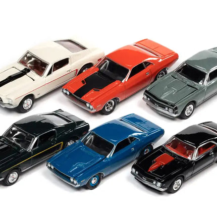 Johnny Lightning Collector's Tin 2021 Set of 6 Cars Release 3 Limited Edition of 7140 pieces Worldwide 1/64 Diecast Model Cars by Johnny Lightning