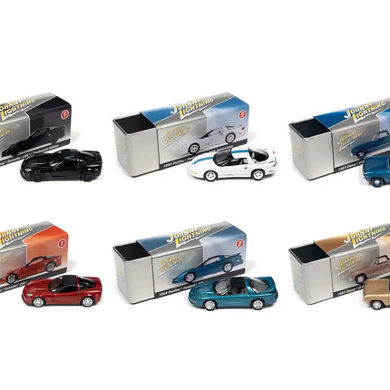 Johnny Lightning Collector's Tin 2022 Set of 6 Cars Release 1 Limited Edition of 7148 pieces Worldwide 1/64 Diecast Model Cars by Johnny Lightning