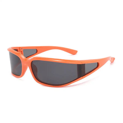 Unisex Fashion Solid Color Tac Special shaped Mirror Full Frame Sunglasses