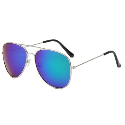 Gradient Color Oval Full Frame Sunglasses - Aviator Style