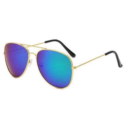Gradient Color Oval Full Frame Sunglasses - Aviator Style