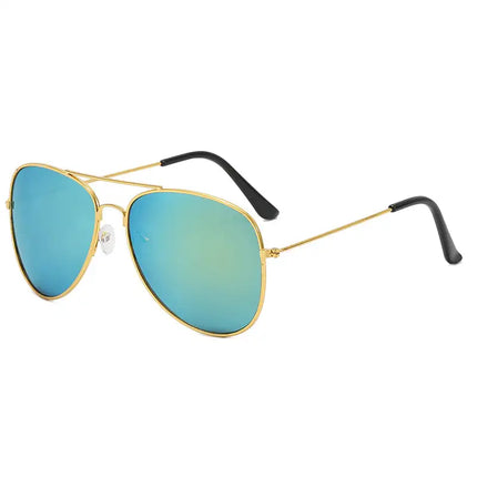 Gradient Color Oval Full Frame Sunglasses - Aviator Style