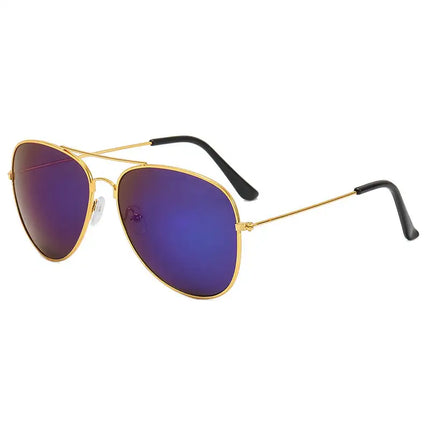 Gradient Color Oval Full Frame Sunglasses - Aviator Style